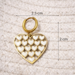 PENDIENTES VELI BLANCO Y DORADO