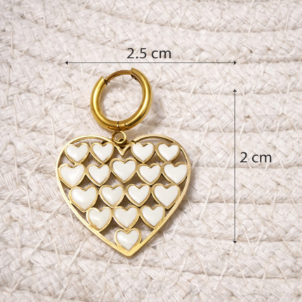 PENDIENTES VELI BLANCO Y DORADO