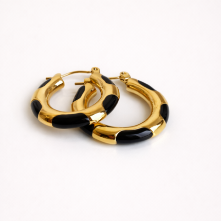 PENDIENTES SEVILLA DORADO Y NEGRO