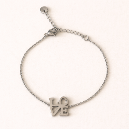 PULSERA LOVE MPLATEADA
