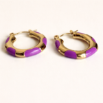 PENDIENTES AROS SEVILLA MORADO