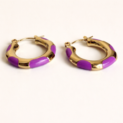 PENDIENTES AROS SEVILLA MORADO