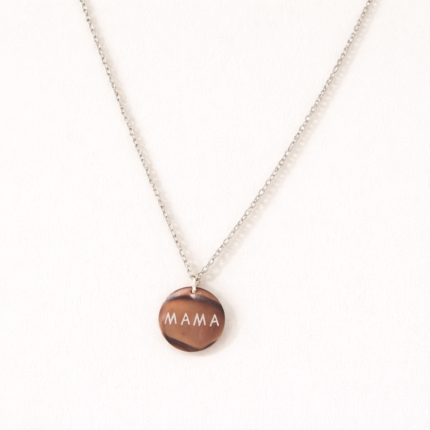 COLLAR MEDALLA MAMA PLATEADO