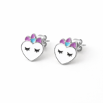 PENDIENTES UNICORNIO PLATEADOS