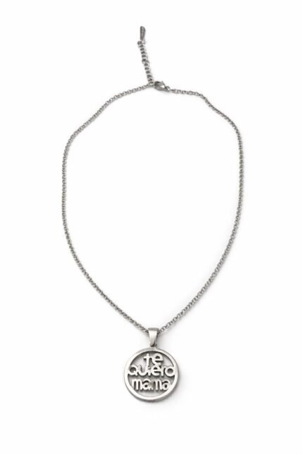 COLLAR TE QUIERO MAMA COLOR PLATEADO