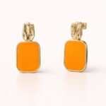 PENDIENTES KAKI DORADO