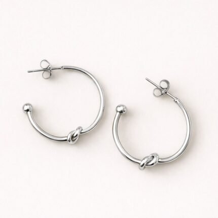 PENDIENTES AROS EROS PLATEADO